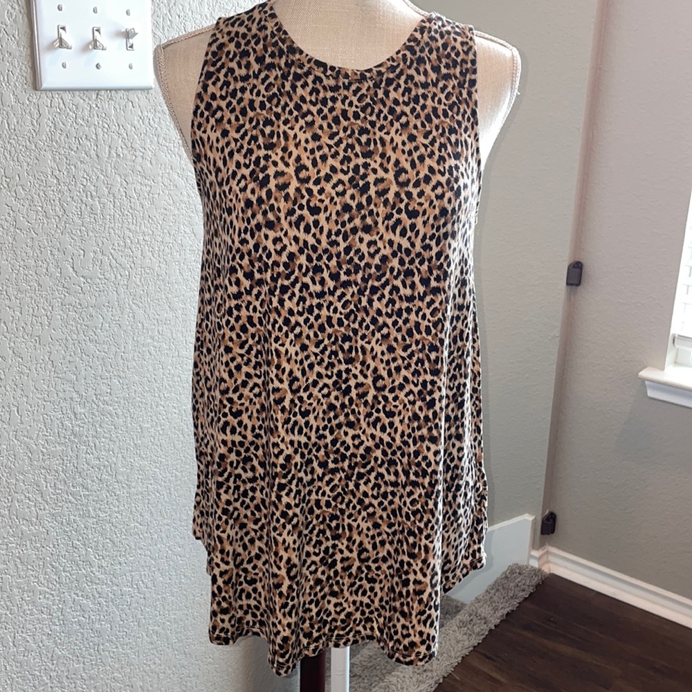 Old Navy Luxe Animal Print Tank in Medium